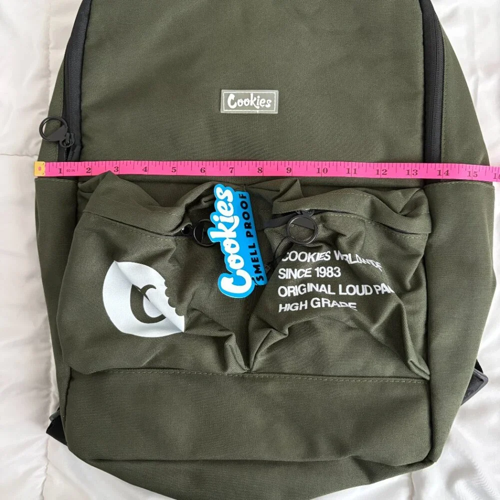 Cookies Orion Canvas Smell-Proof Backpack Olive Green Streetwear Utility